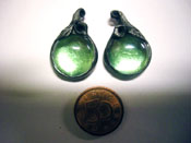 Gröna örhängen MED 925-krokar  170 kr/paret