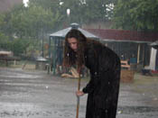 Kristin in the rain